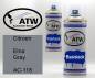 Preview: Citroen, Etna Gray, AC-118: 400ml Sprühdose + 400ml Klarlack - Set, von ATW Autoteile West.